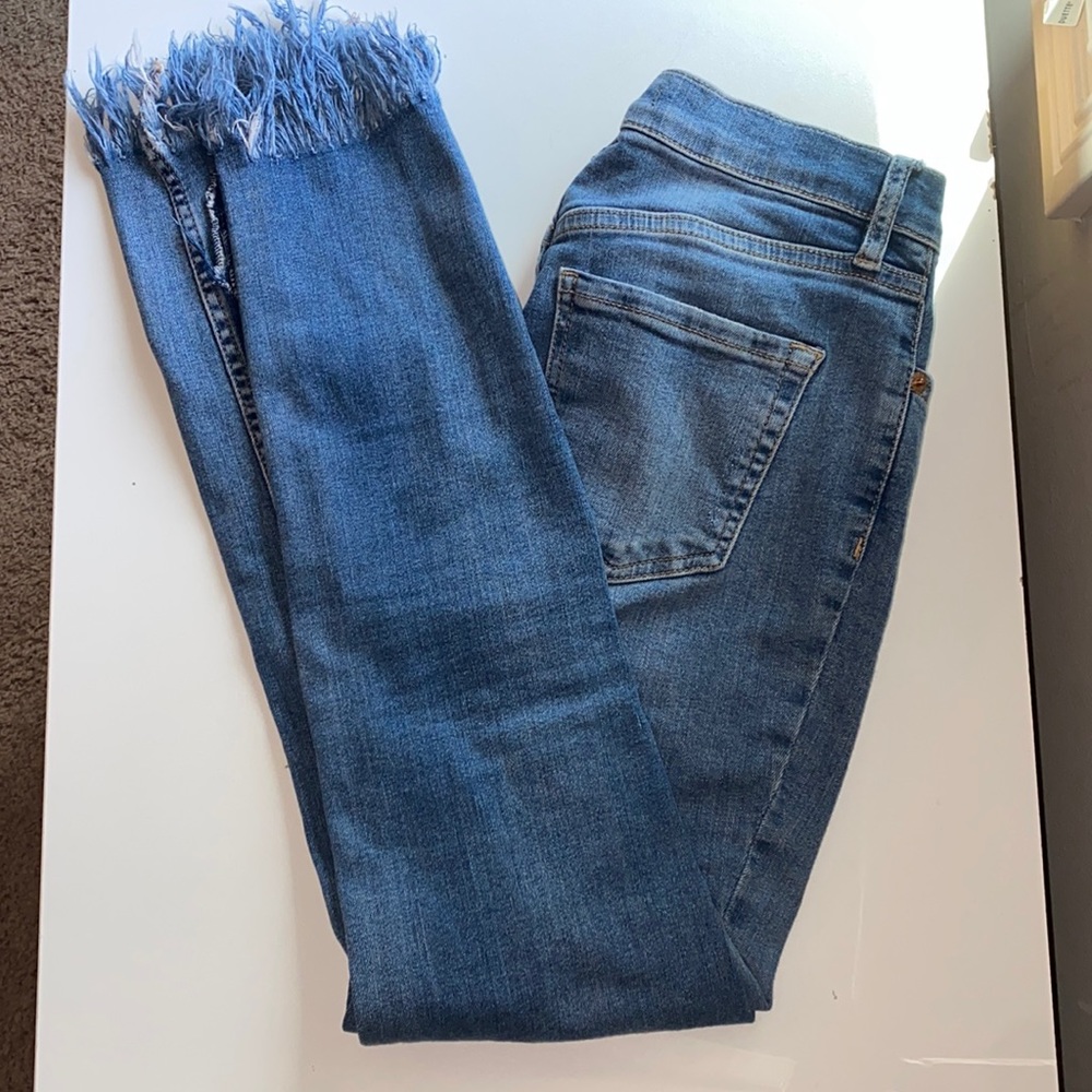 FREE PEOPLE Great Heights Frayed Jeans